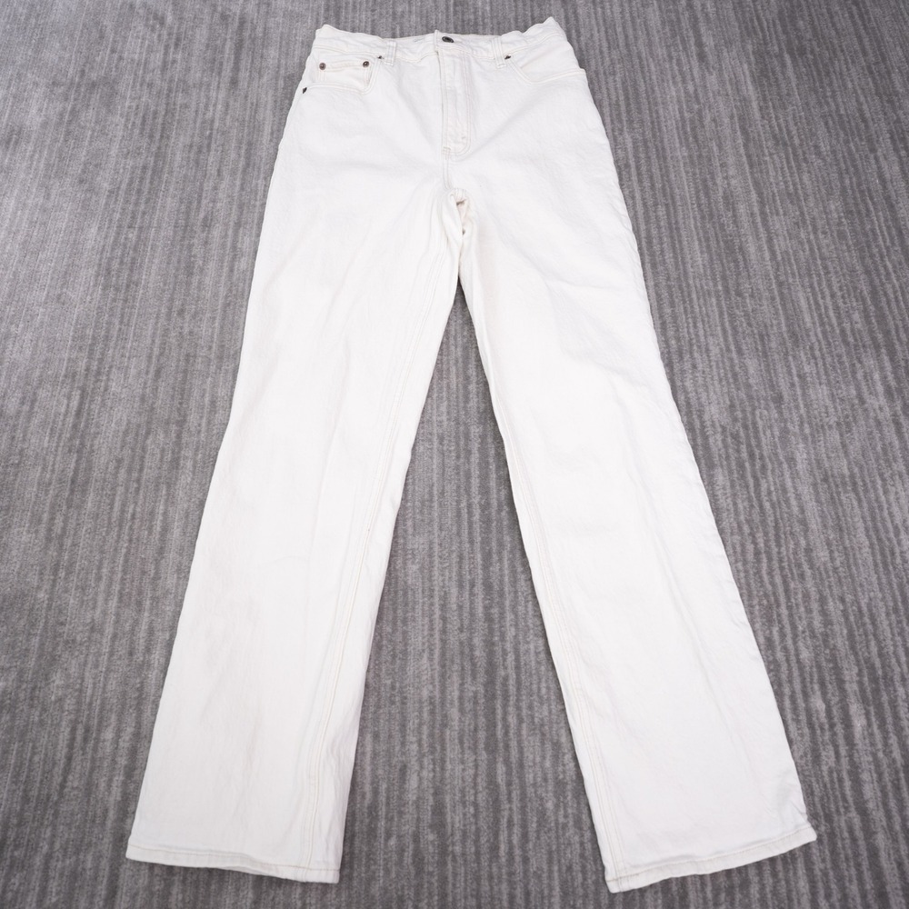 Abercrombie & Fitch 90s Straight Jeans Womens 29/8R White Exc Ultra High Rise